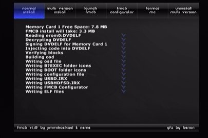 install free mcboot noobie package to second card